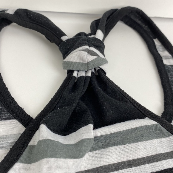 Striped Black and White Maxi Dress - Picture 15 of 16